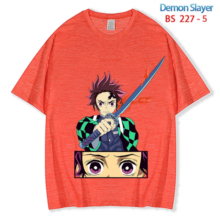 Demon Slayer Kimets ice silk cotton loose and comfortable T-shirt from XS to 5XL  BS 227 5