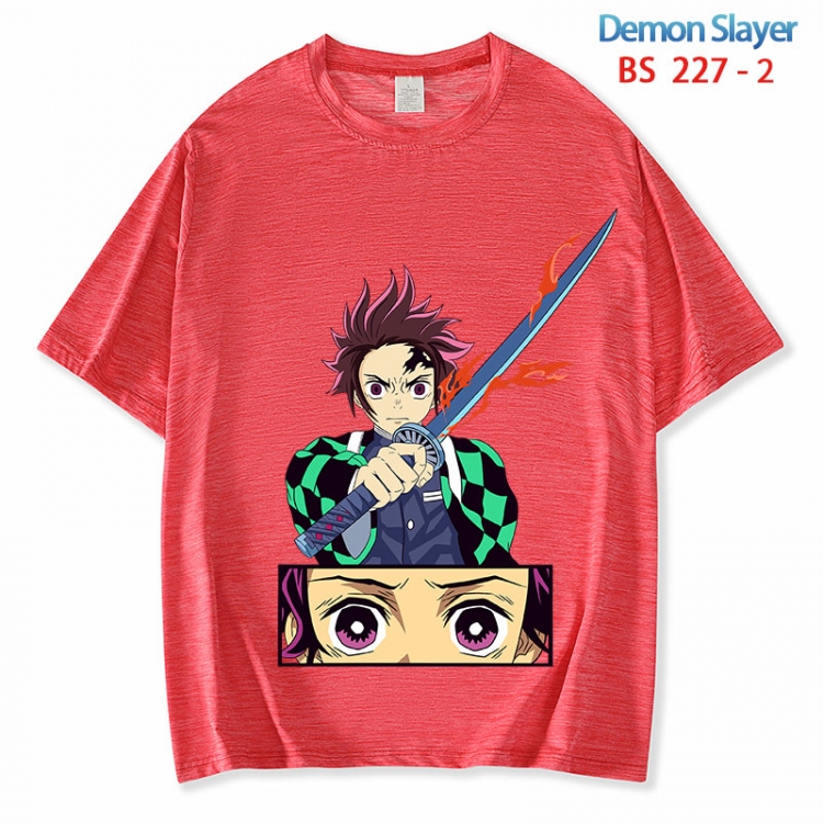 Demon Slayer Kimets ice silk cotton loose and comfortable T-shirt from XS to 5XL BS 227 2