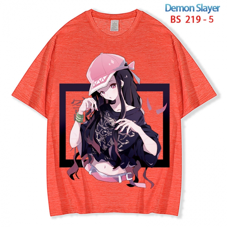 Demon Slayer Kimets ice silk cotton loose and comfortable T-shirt from XS to 5XL BS 219 5