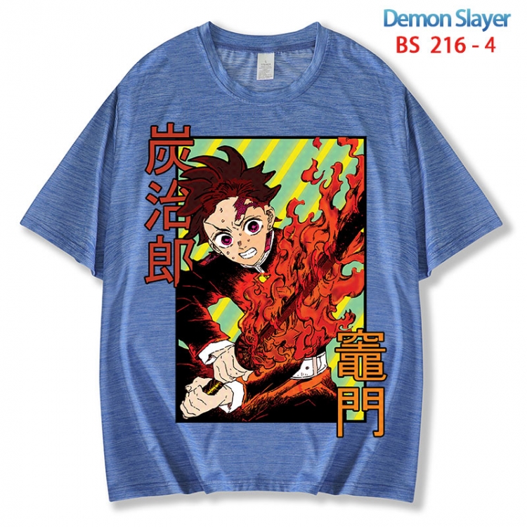 Demon Slayer Kimets ice silk cotton loose and comfortable T-shirt from XS to 5XL BS 216 4