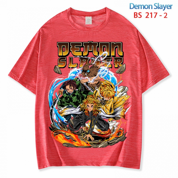 Demon Slayer Kimets ice silk cotton loose and comfortable T-shirt from XS to 5XL  BS 217 2