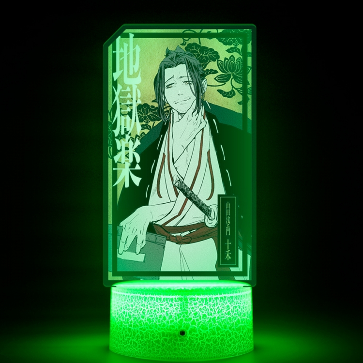 jigokuraku Acrylic Night Light 16 Color-changing USB Interface Box Set 19X7X4CM white base