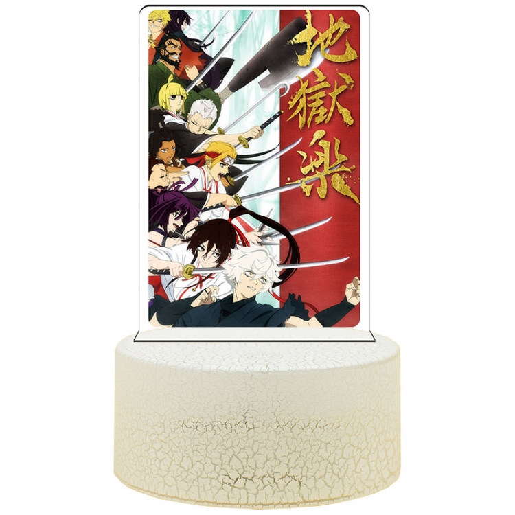 jigokuraku  Acrylic night light 16 kinds of color changing USB interface box 14X7X4CM white base