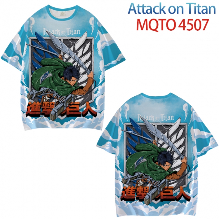 Shingeki no Kyojin Full color printed short sleeve T-shirt from XXS to 4XL  MQTO-4507