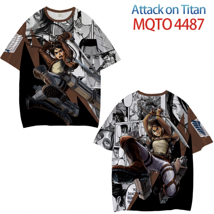 Shingeki no Kyojin Full color printed short sleeve T-shirt from XXS to 4XL MQTO-4487