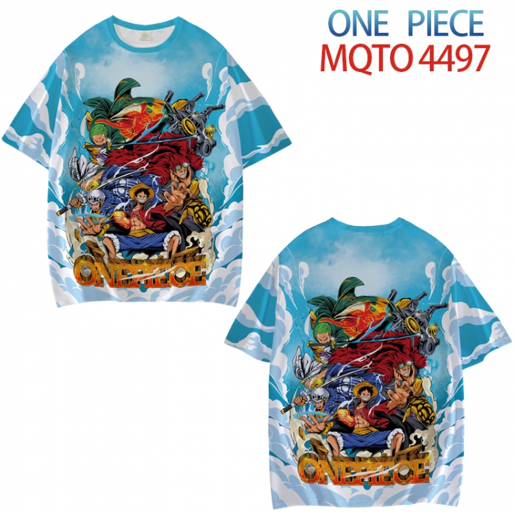 One Piece Full color printed short sleeve T-shirt from XXS to 4XL MQTO-4497