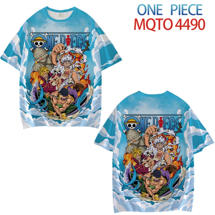 One Piece Full color printed short sleeve T-shirt from XXS to 4XL MQTO-4490