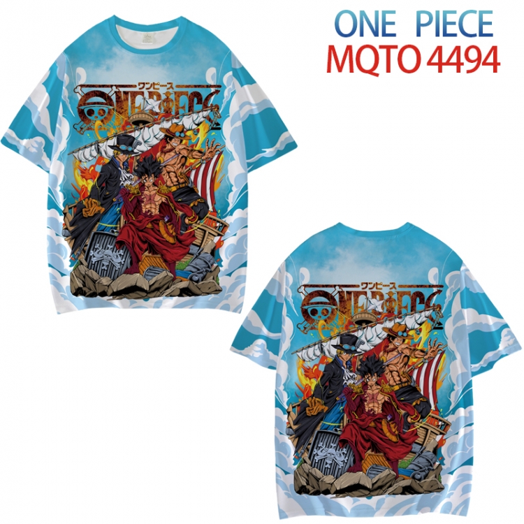 One Piece Full color printed short sleeve T-shirt from XXS to 4XL  MQTO-4494