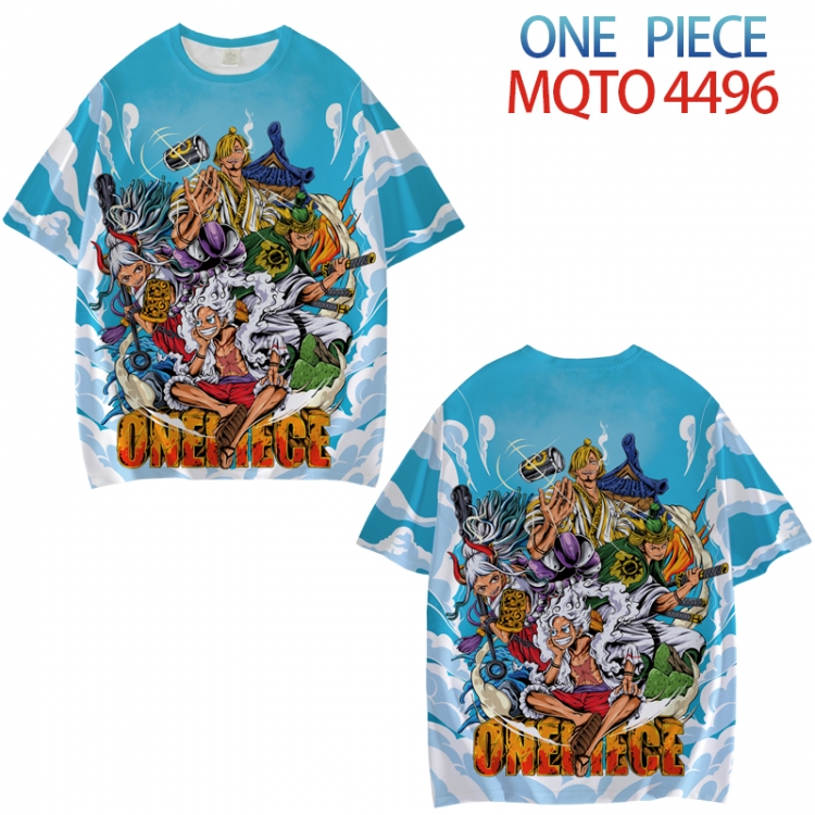 One Piece Full color printed short sleeve T-shirt from XXS to 4XL MQTO-4496