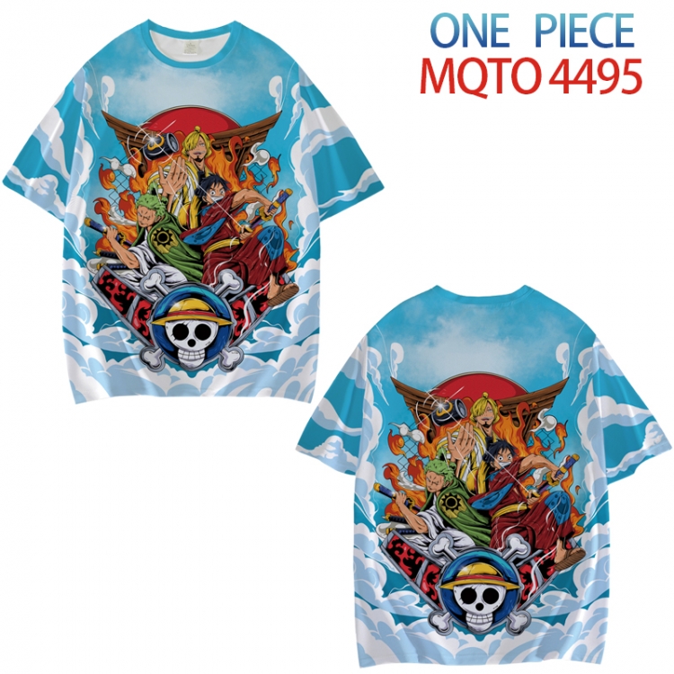 One Piece Full color printed short sleeve T-shirt from XXS to 4XL MQTO-4495