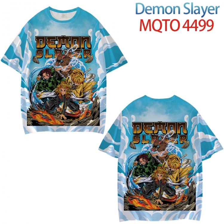 Demon Slayer Kimets  Full color printed short sleeve T-shirt from XXS to 4XL MQTO-4499