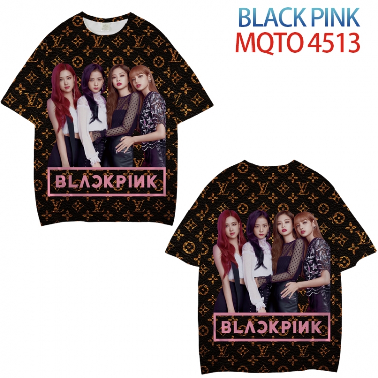 BLACK PINK  Full color printed short sleeve T-shirt from XXS to 4XL MQTO-4513