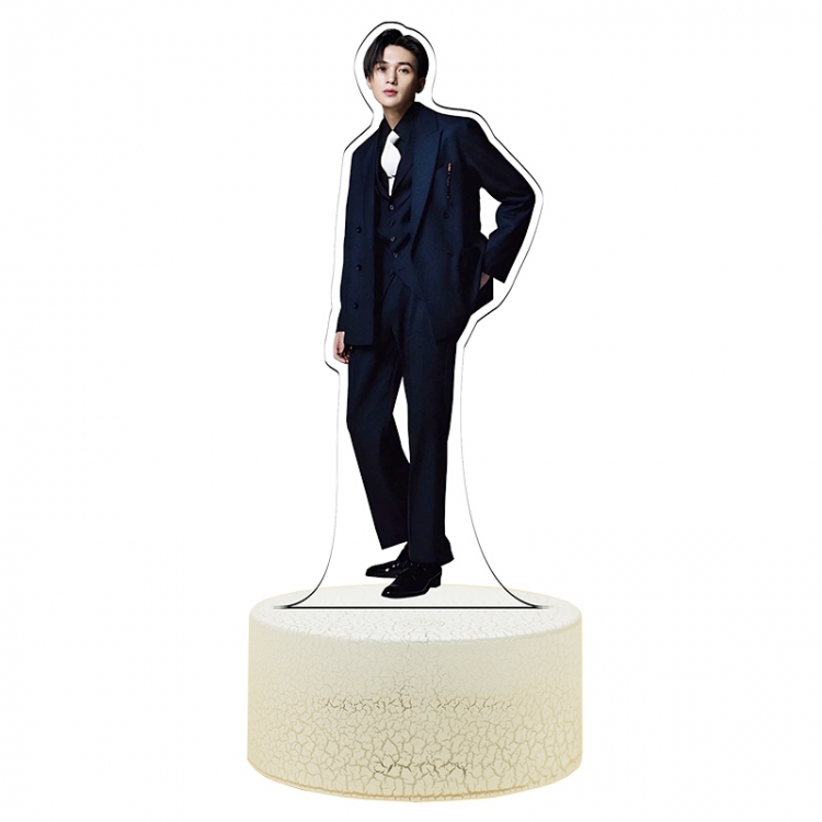 My Beautiful Man Acrylic Night Light 16 Color-changing USB Interface Box Set 19X7X4CM white base