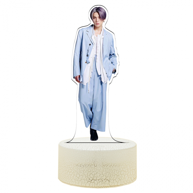 My Beautiful Man Acrylic Night Light 16 Color-changing USB Interface Box Set 19X7X4CM white base