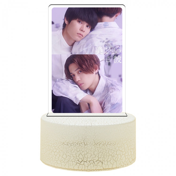 My-Beautiful-Man Acrylic night light 16 kinds of color changing USB interface box 14X7X4CM white base