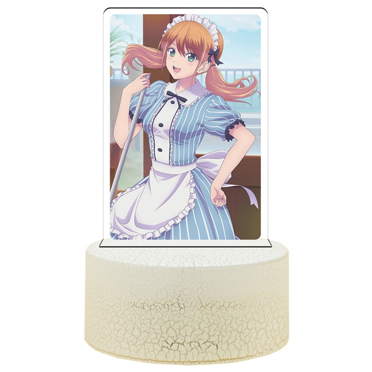 Megami no Café Terrace Acrylic night light 16 kinds of color changing USB interface box 14X7X4CM white base