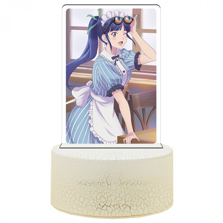 Megami no Café Terrace Acrylic night light 16 kinds of color changing USB interface box 14X7X4CM white base