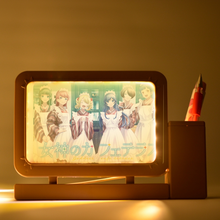 Megami no Café Terrace Anime Acrylic Penholder Night Lamp 3mm Film