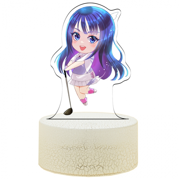 Birdie.Wing q-version Acrylic night light 16 kinds of color changing USB interface box 14X7X4CM white base