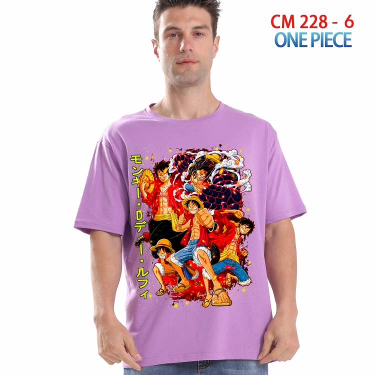 One Piece Printed short-sleeved cotton T-shirt from S to 4XL  228 6
