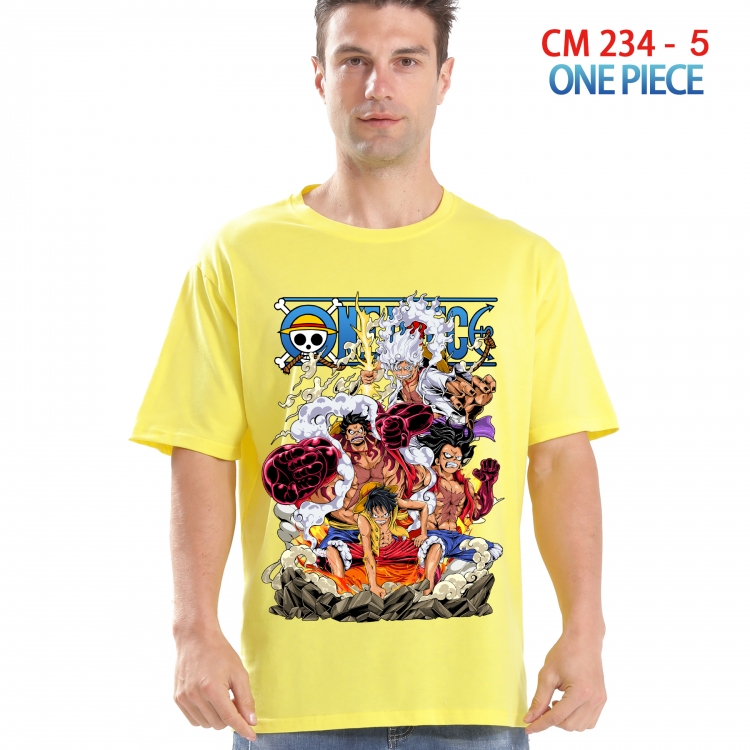 One Piece Printed short-sleeved cotton T-shirt from S to 4XL  234 5