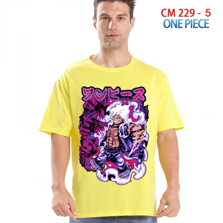 One Piece Printed short-sleeved cotton T-shirt from S to 4XL  229 5