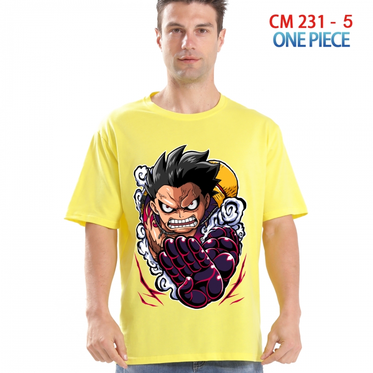 One Piece Printed short-sleeved cotton T-shirt from S to 4XL  231 5