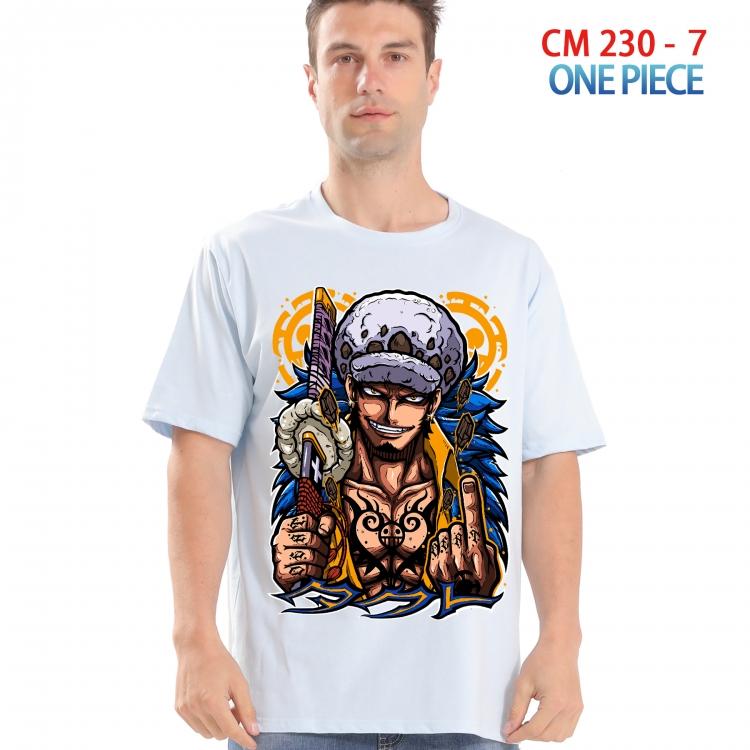 One Piece Printed short-sleeved cotton T-shirt from S to 4XL  230 7