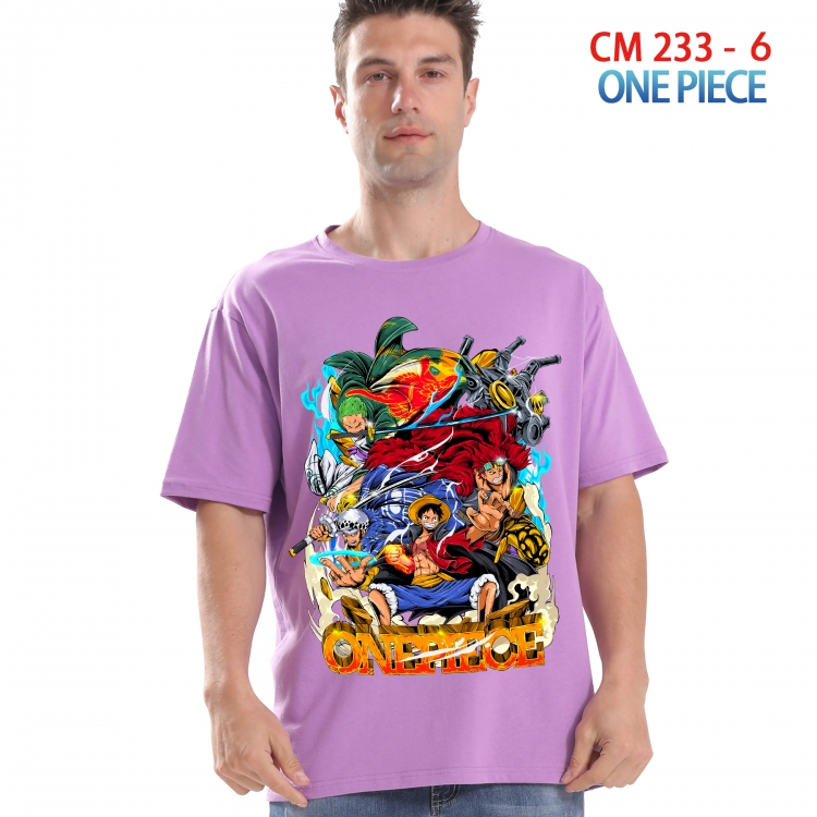 One Piece Printed short-sleeved cotton T-shirt from S to 4XL  233 6