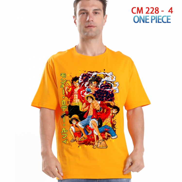 One Piece Printed short-sleeved cotton T-shirt from S to 4XL 228 4