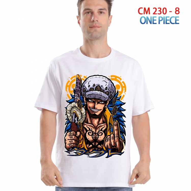 One Piece Printed short-sleeved cotton T-shirt from S to 4XL  230 8