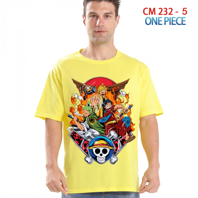 One Piece Printed short-sleeved cotton T-shirt from S to 4XL  232 5