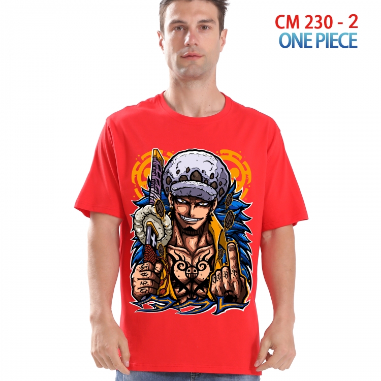 One Piece Printed short-sleeved cotton T-shirt from S to 4XL 230 2