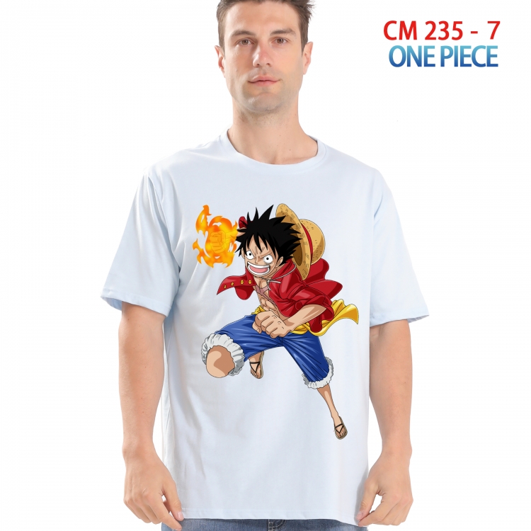One Piece Printed short-sleeved cotton T-shirt from S to 4XL  235 7
