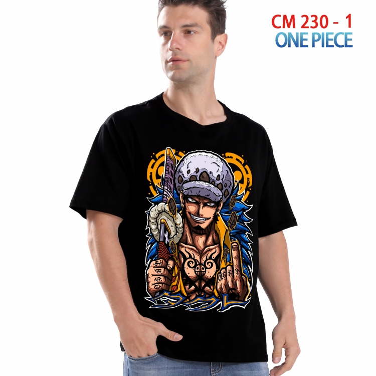 One Piece Printed short-sleeved cotton T-shirt from S to 4XL 230 1
