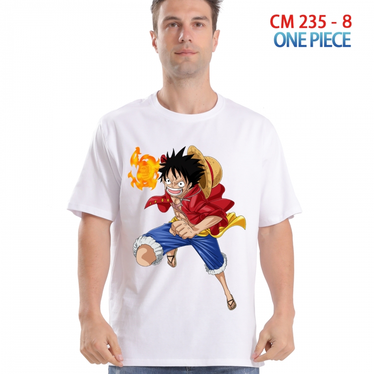 One Piece Printed short-sleeved cotton T-shirt from S to 4XL  235 8