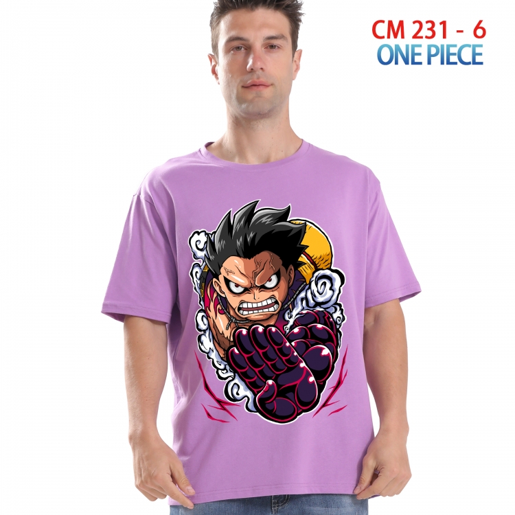 One Piece Printed short-sleeved cotton T-shirt from S to 4XL  231 6