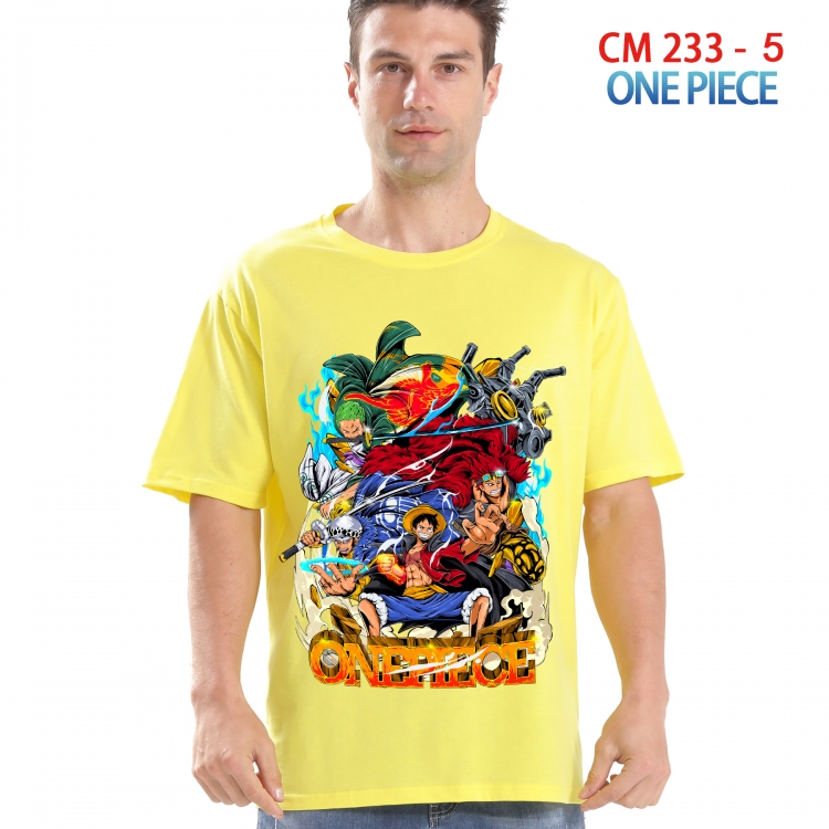 One Piece Printed short-sleeved cotton T-shirt from S to 4XL  233 5