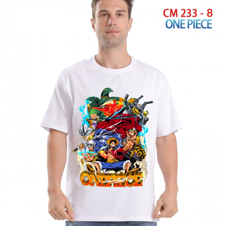 One Piece Printed short-sleeved cotton T-shirt from S to 4XL  233 8