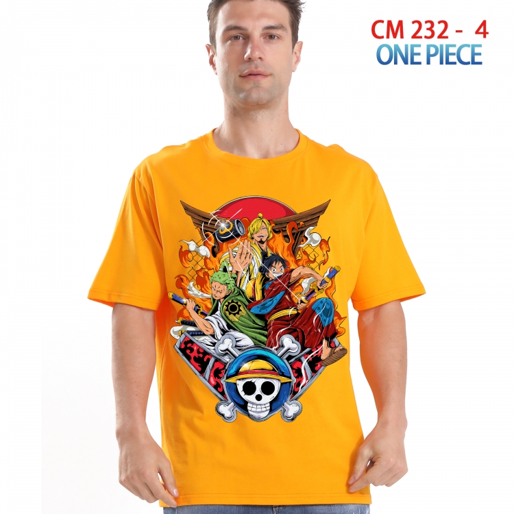 One Piece Printed short-sleeved cotton T-shirt from S to 4XL  232 4