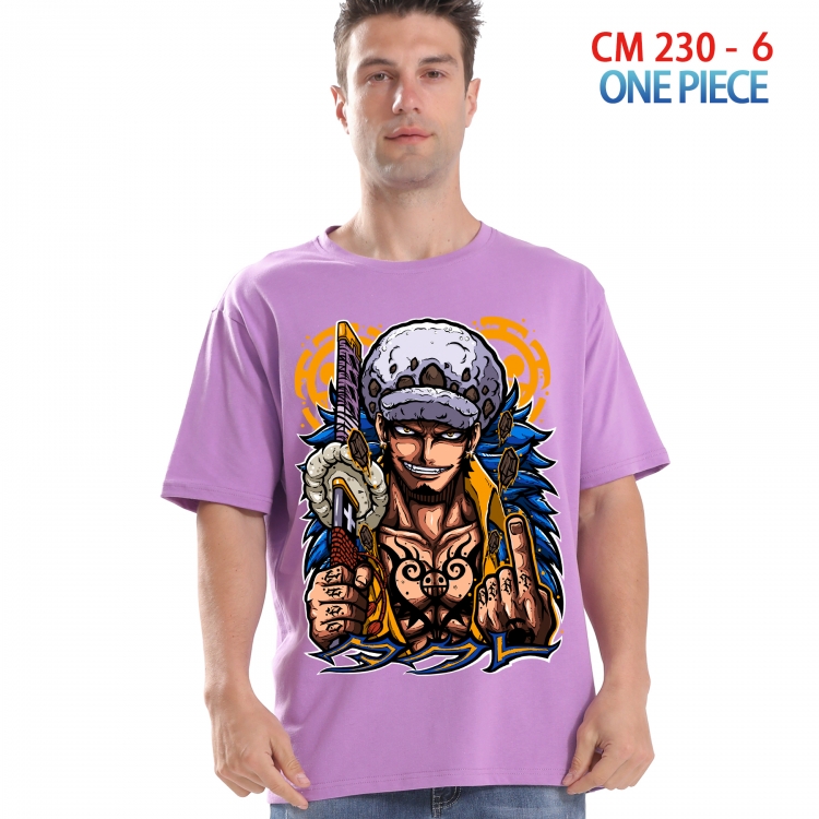 One Piece Printed short-sleeved cotton T-shirt from S to 4XL 230 6
