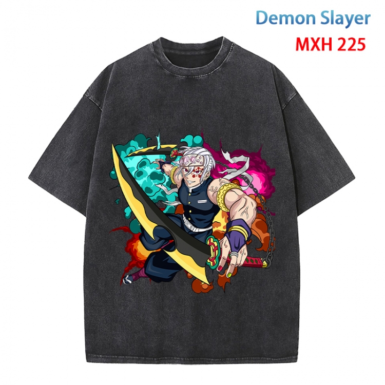 Demon Slayer Kimets Anime peripheral pure cotton washed and worn T-shirt from S to 4XL MXH 225