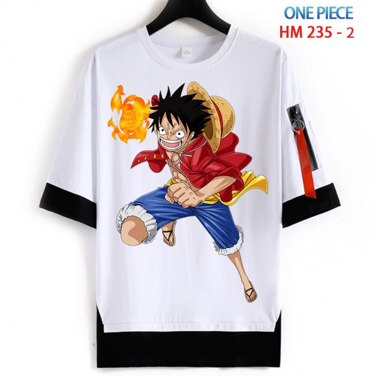 One Piece Cotton Crew Neck Fake Two-Piece Short Sleeve T-Shirt from S to 4XL HM 235 2