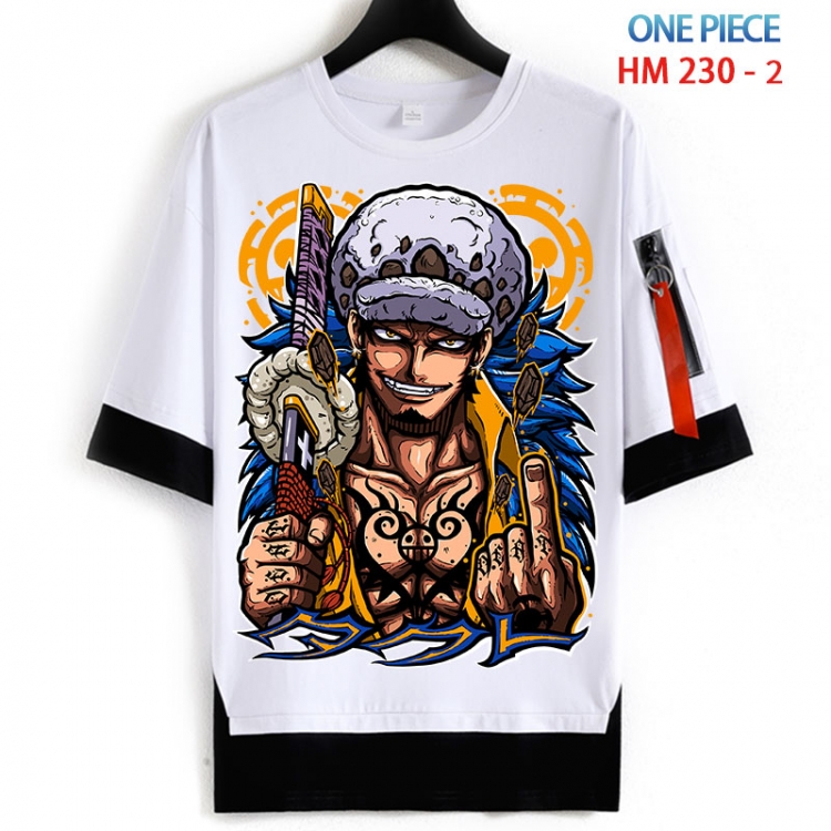 One Piece Cotton Crew Neck Fake Two-Piece Short Sleeve T-Shirt from S to 4XL HM 230 2