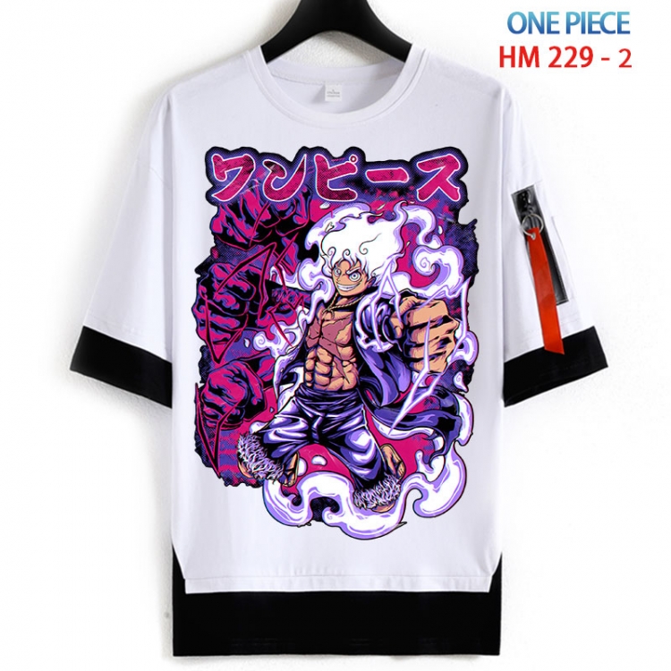 One Piece Cotton Crew Neck Fake Two-Piece Short Sleeve T-Shirt from S to 4XL HM 229 2