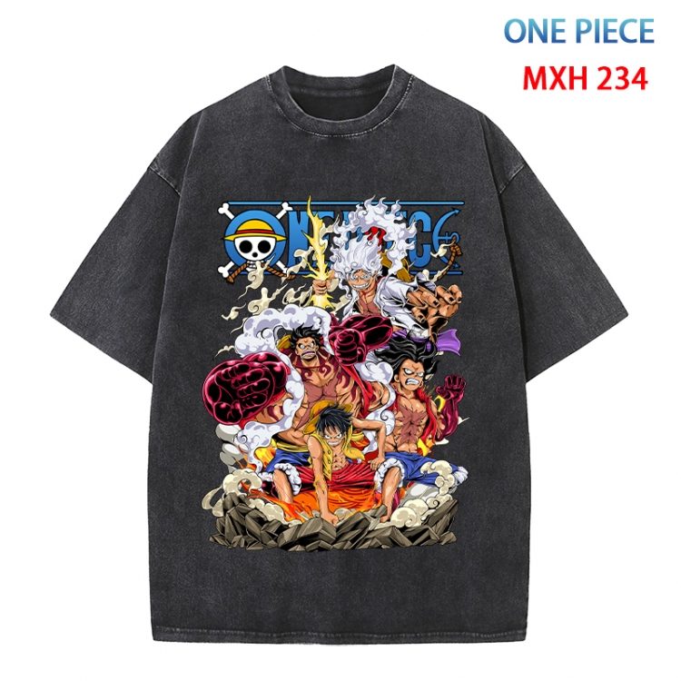 One Piece Anime peripheral pure cotton washed and worn T-shirt from S to 4XL  MXH 234