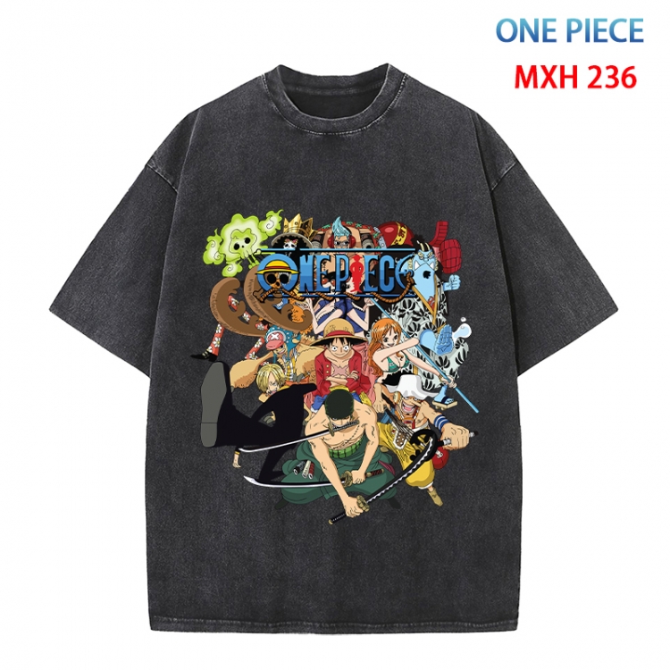 One Piece Anime peripheral pure cotton washed and worn T-shirt from S to 4XL MXH 236