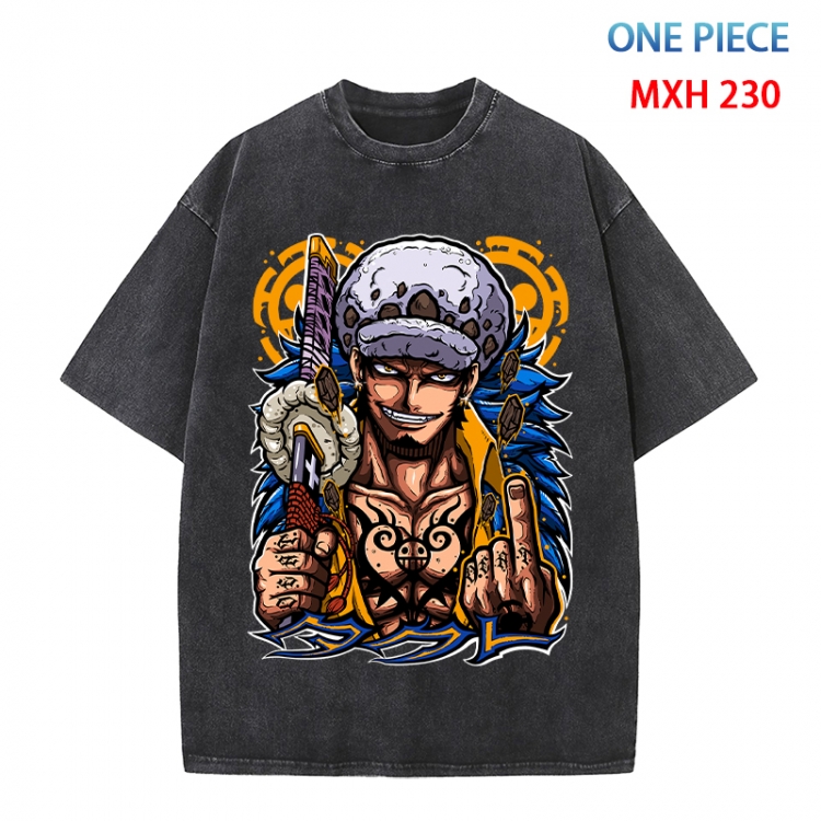 One Piece Anime peripheral pure cotton washed and worn T-shirt from S to 4XL MXH 230