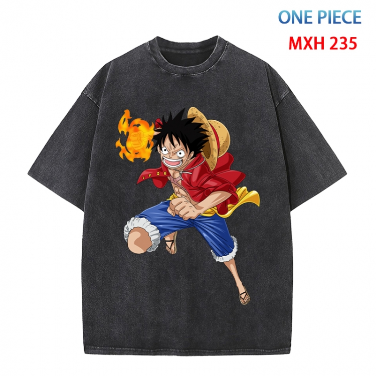 One Piece Anime peripheral pure cotton washed and worn T-shirt from S to 4XL MXH 235