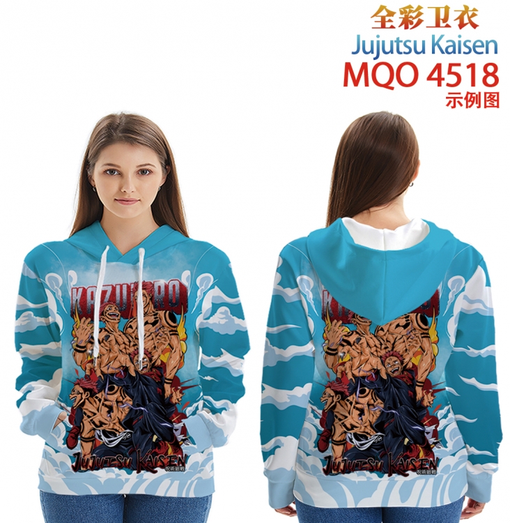 Demon Slayer Kimets Long Sleeve Hooded Full Color Patch Pocket Sweatshirt from XXS to 4XL  MQO-4518